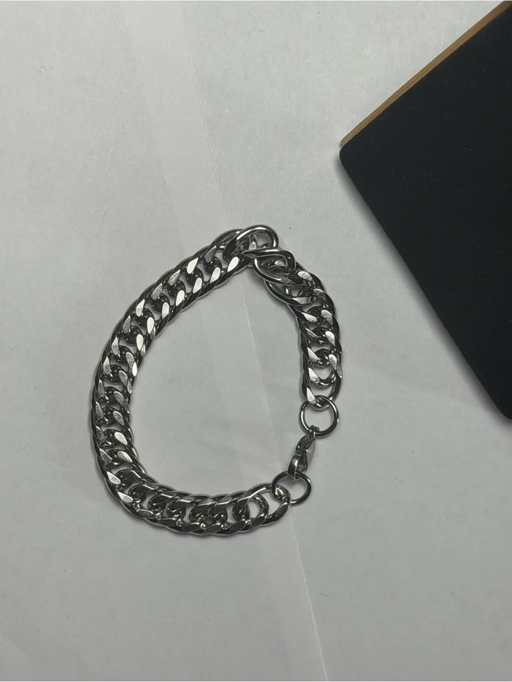Silver Plated Cuban Link Bracelet — 8mm